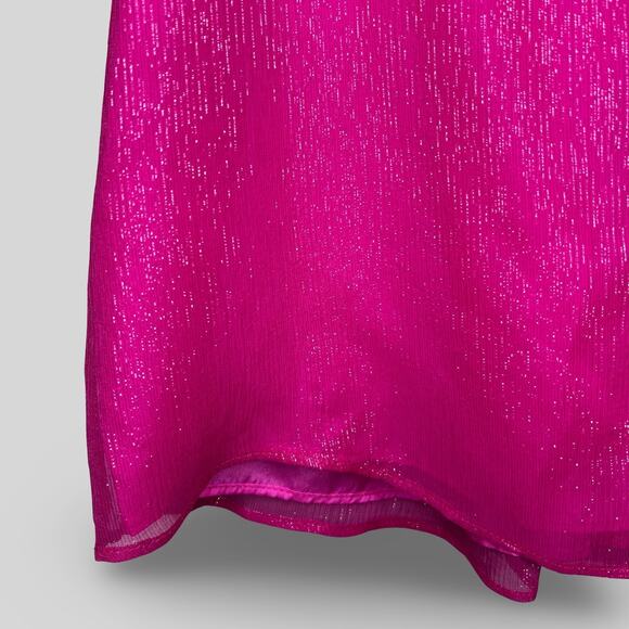 Rory Beca Metallic Pink Silk Top - Picture 3 of 6